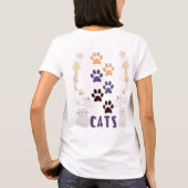 Schattigee Kawaii CAT liefhebbers T-shirt (Achterkant)