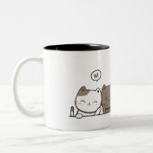 Schattigee Kawaii Cat Mok voor kattenliefhebbers (Links)