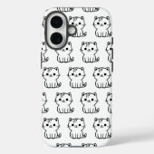 Schattigee Kawaii Cat Pattern iPhone Case (Achterkant)
