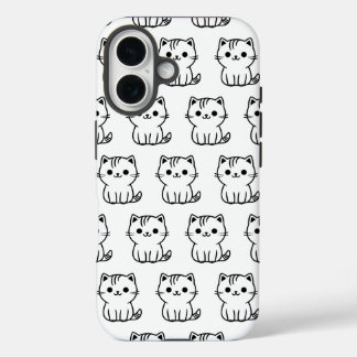 Schattigee Kawaii Cat Pattern iPhone Case