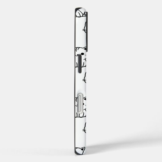 Schattigee Kawaii Cat Pattern iPhone Case (Achterkant / Rechts)