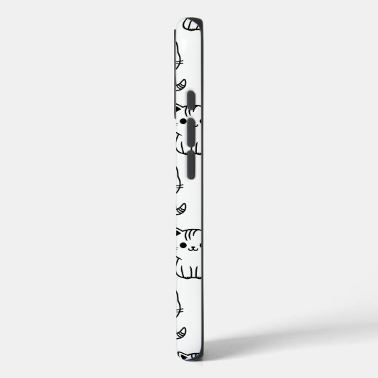 Schattigee Kawaii Cat Pattern iPhone Case (Achterkant / Links)