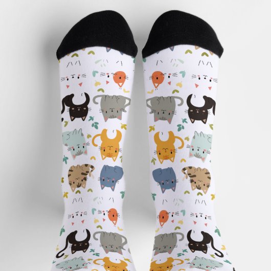 Schattigee Kawaii Cat Pattern Sokken (Top)