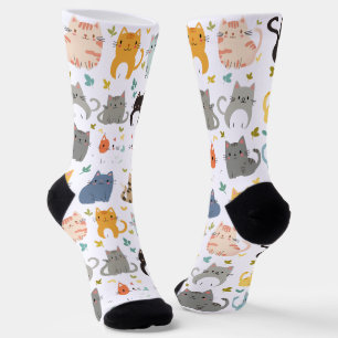 Schattigee Kawaii Cat Pattern Sokken