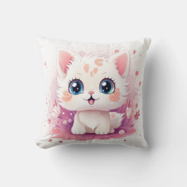 Schattigee Kawaii Cat Pink Theme Gift voor Kattenl Kussen