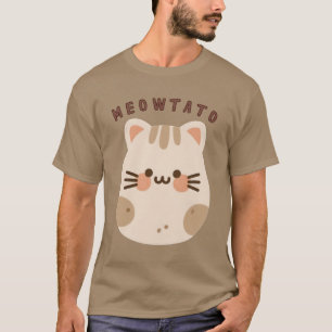 Schattigee Kawaii Cat Potato Mashup T-shirt