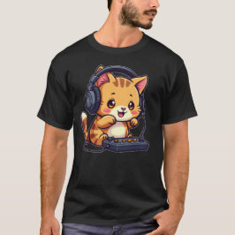 Schattigee Kawaii Cat Spelen Videogames - Schattig T-shirt