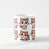 Schattigee Kawaii Cats poseren Koffiemok (Center)