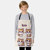 Schattigee Kawaii Cats poseren Schort (Gedragen)