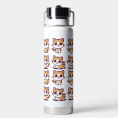 Schattigee Kawaii Cats poseren Waterfles (Achterkant)