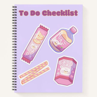 Schattigee Kawaii Checklist 🌸💜✨ Notitieboek