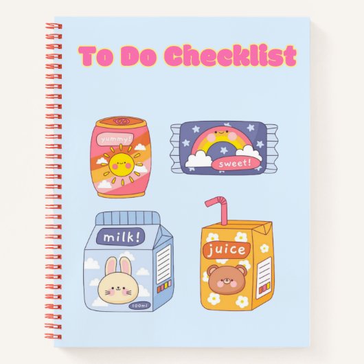 Schattigee Kawaii checklist ✨💗🌸 Notitieboek (Voorkant)