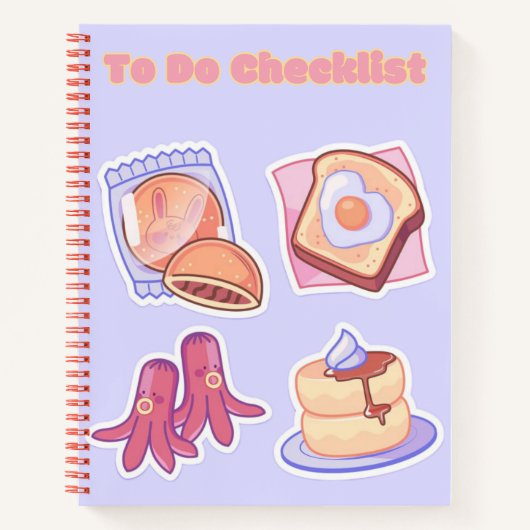 Schattigee Kawaii Checklist 💜🌸💗 Notitieboek (Voorkant)