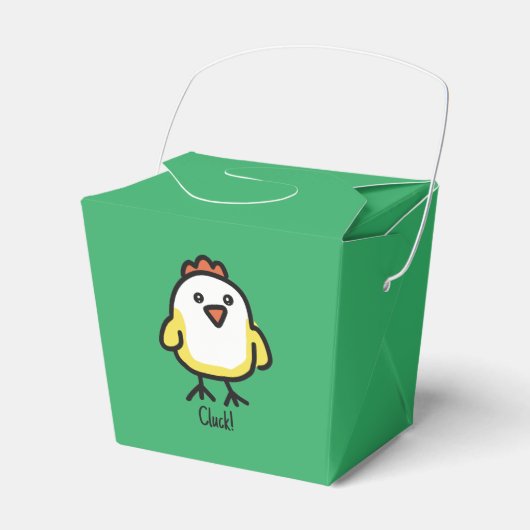 Schattigee Kawaii Chicken gepersonaliseerde gunst  Bedankdoosjes (Voorkant Zijde)