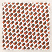 Schattigee Kawaii Chocolate Bar Glazen Onderzetter (Voorkant)