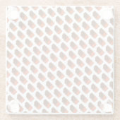 Schattigee Kawaii Chocolate Bar Glazen Onderzetter (Achterkant)