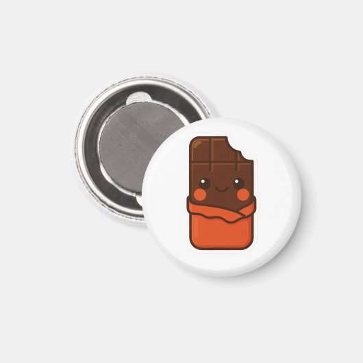 Schattigee Kawaii Chocolate Bar Magneet (Voorkant / Achterkant)