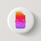 Schattigee Kawaii Chocolate Bar Ronde Button 3,2 Cm (Voorkant)