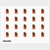Schattigee Kawaii Chocolate Bar Ronde Sticker (Vel)