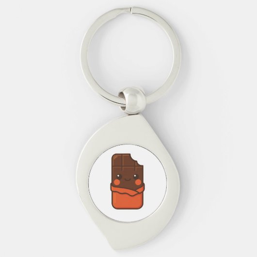 Schattigee Kawaii Chocolate Bar Sleutelhanger (Voorkant)