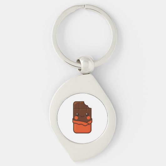 Schattigee Kawaii Chocolate Bar Sleutelhanger (Voorkant)
