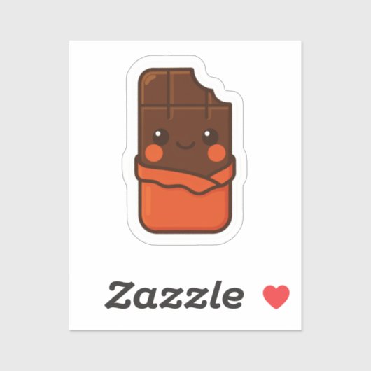 Schattigee Kawaii Chocolate Bar Sticker (Vel)