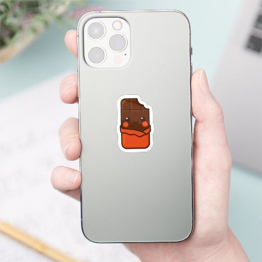 Schattigee Kawaii Chocolate Bar Sticker (Telefoon)