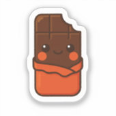 Schattigee Kawaii Chocolate Bar Sticker (Voorkant)