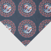 Schattigee Kawaii Christmas Fox Polka Dot Mandala Tissuepapier (Detail)