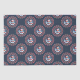 Schattigee Kawaii Christmas Fox Polka Dot Mandala Tissuepapier