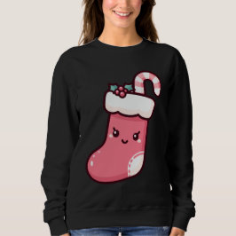 Schattigee Kawaii Christmas Stocking Illustratie Trui