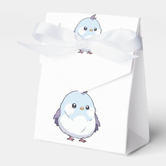Schattigee Kawaii Chubby Bird Cartoon - Schattige  Bedankdoosjes (Voorkant Zijde)