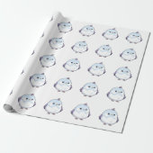 Schattigee Kawaii Chubby Bird Cartoon - Schattige  Cadeaupapier (Uitgerold)