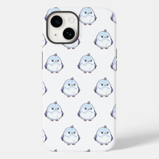 Schattigee Kawaii Chubby Bird Cartoon - Schattige  Case-Mate iPhone Case (Achterkant)