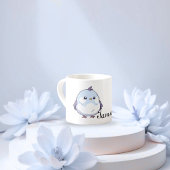 Schattigee Kawaii Chubby Bird Cartoon - Schattige  Espresso Kop