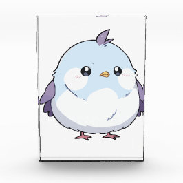 Schattigee Kawaii Chubby Bird Cartoon - Schattige  Fotoblokken