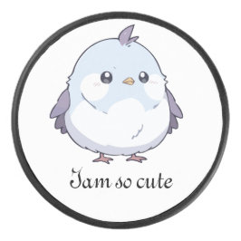 Schattigee Kawaii Chubby Bird Cartoon - Schattige  Hockey Puck