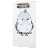 Schattigee Kawaii Chubby Bird Cartoon - Schattige Klembord (Links)