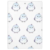 Schattigee Kawaii Chubby Bird Cartoon - Schattige Klembord (Achterkant)