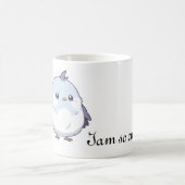 Schattigee Kawaii Chubby Bird Cartoon - Schattige  Koffiemok (Center)