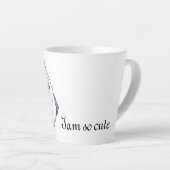Schattigee Kawaii Chubby Bird Cartoon - Schattige  Latte Mok (Rechterhoek)