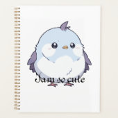 Schattigee Kawaii Chubby Bird Cartoon - Schattige  Planner (Voorkant)