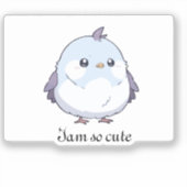 Schattigee Kawaii Chubby Bird Cartoon - Schattige  Sticker (Voorkant)