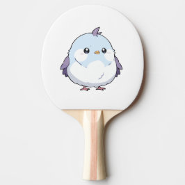 Schattigee Kawaii Chubby Bird Cartoon - Schattige Tafeltennisbatje