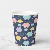 Schattigee Kawaii Cloud Pattern Paper Cups Papieren Bekers (Achterkant)