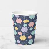 Schattigee Kawaii Cloud Pattern Paper Cups Papieren Bekers (Rechts)