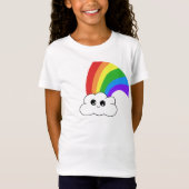 Schattigee Kawaii Cloud Rainbow Kind`s T-shirt (Voorkant)