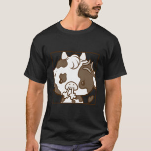 Schattigee Kawaii Coquette Cartoon Emote Angry Koe T-shirt