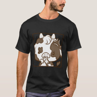 Schattigee Kawaii Coquette Cartoon Emote Angry Koe T-shirt