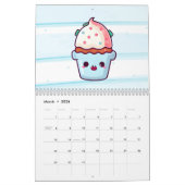 Schattigee kawaii cupcake eten muffin kalender (Mar 2026)